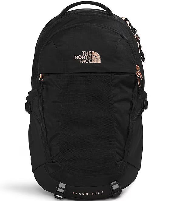 Women's The North Face Recon Luxe Backpack TNF Black / Burnt Coral