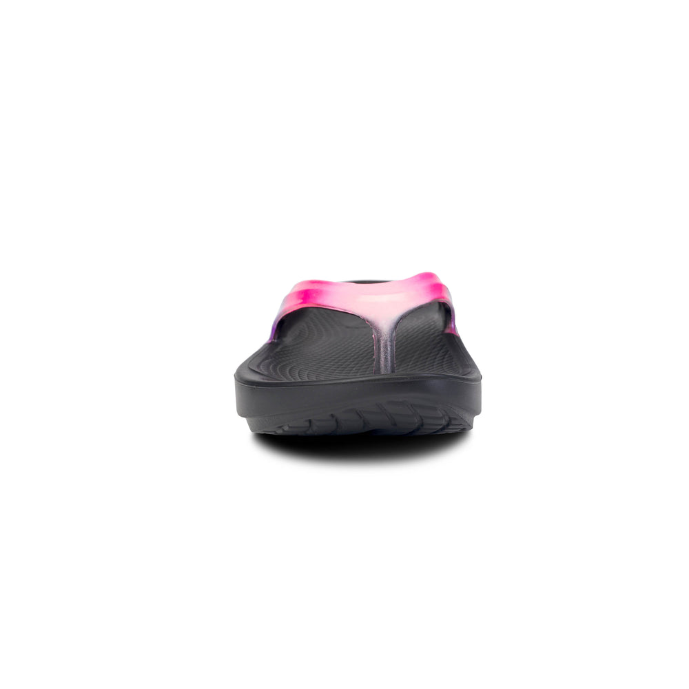 Oofos Women's Oolala Limited Thong Sandals-Neon Rose