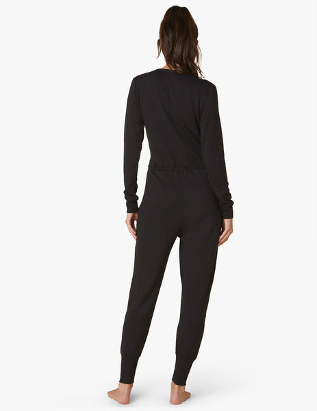 Women's Cozy Fleece Jumpsuit | Black