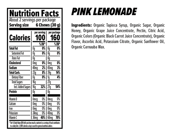 Energy Chews | Pink Lemonade