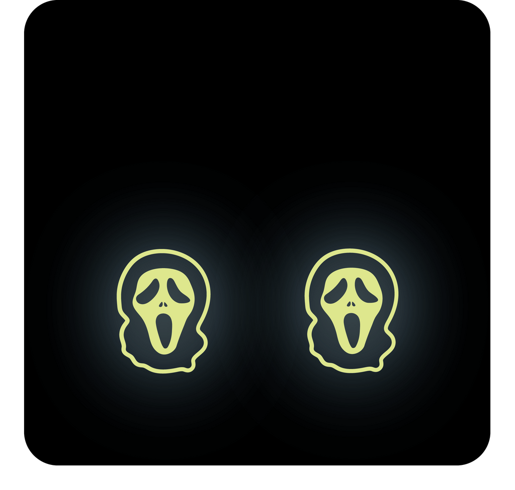 Lilliput Little Things - Scary Mask Earrings - GLOW IN THE DARK / Halloween Earrings