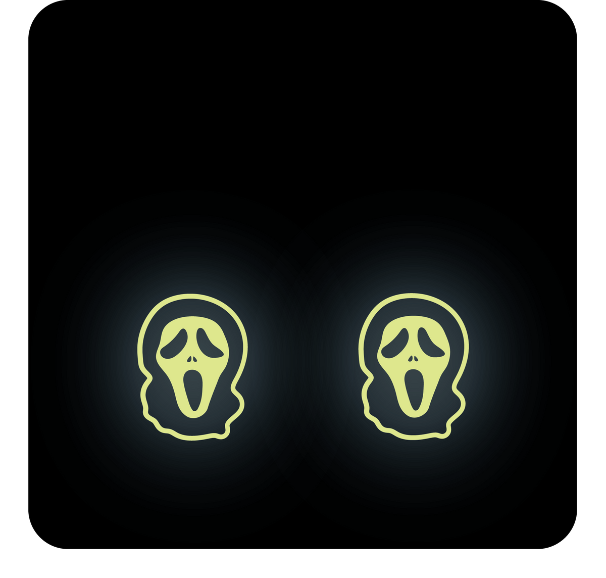 Lilliput Little Things - Scary Mask Earrings - GLOW IN THE DARK / Halloween Earrings