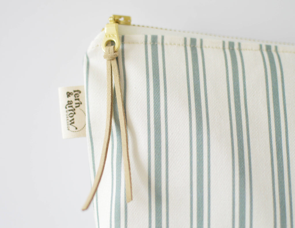 Water Resistant Wet/Dry Bag | Teal Umbrella Stripe