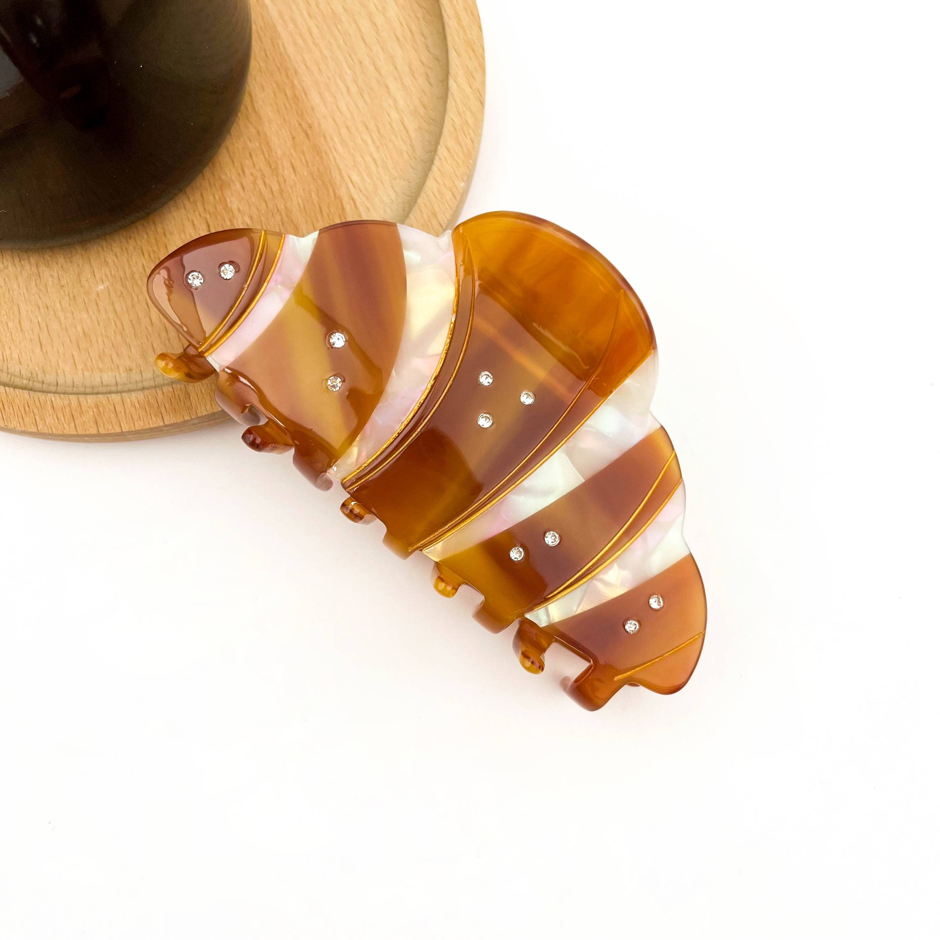 TheDivaSoap - New Croissant Hair Claw Clip, Bread-shaped Hair Clip