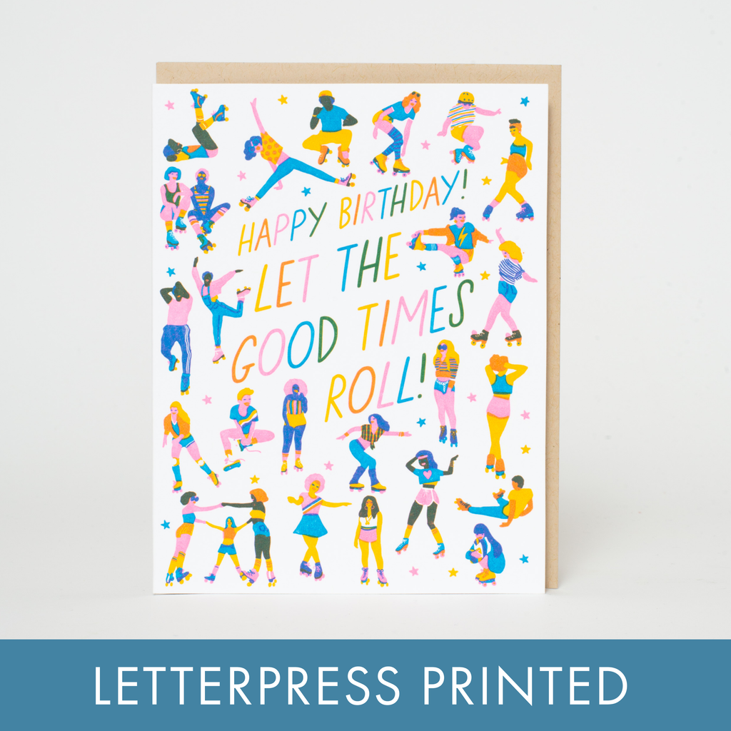 Birthday Card | Roller Skaters