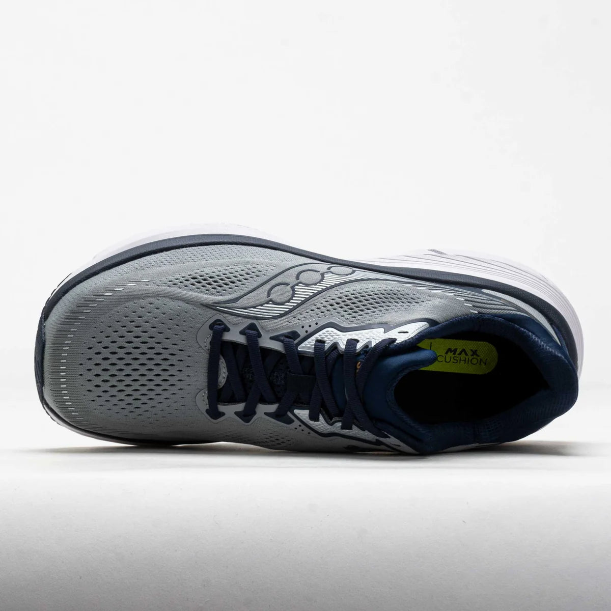 Saucony running shoe on a white background