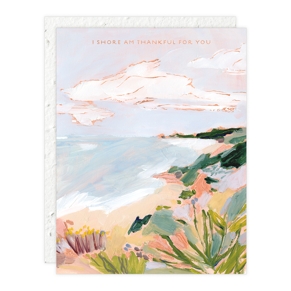 Seedlings - Shore am thankful - Thank You Card