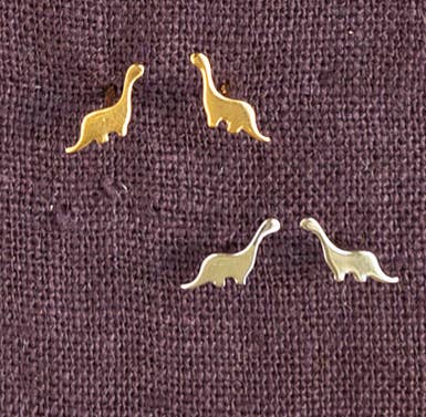 Dinosaur  Stud Earring : Gold