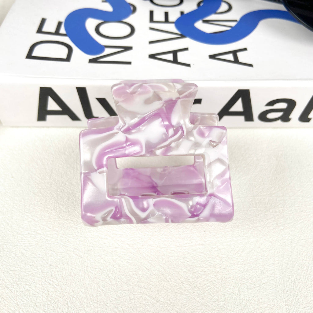 TheDivaSoap - Square Acetate Hair Clips Purple Small Claw Clip