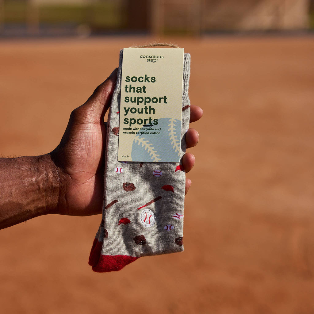 Socks that Support Youth Sports (Baseballs)