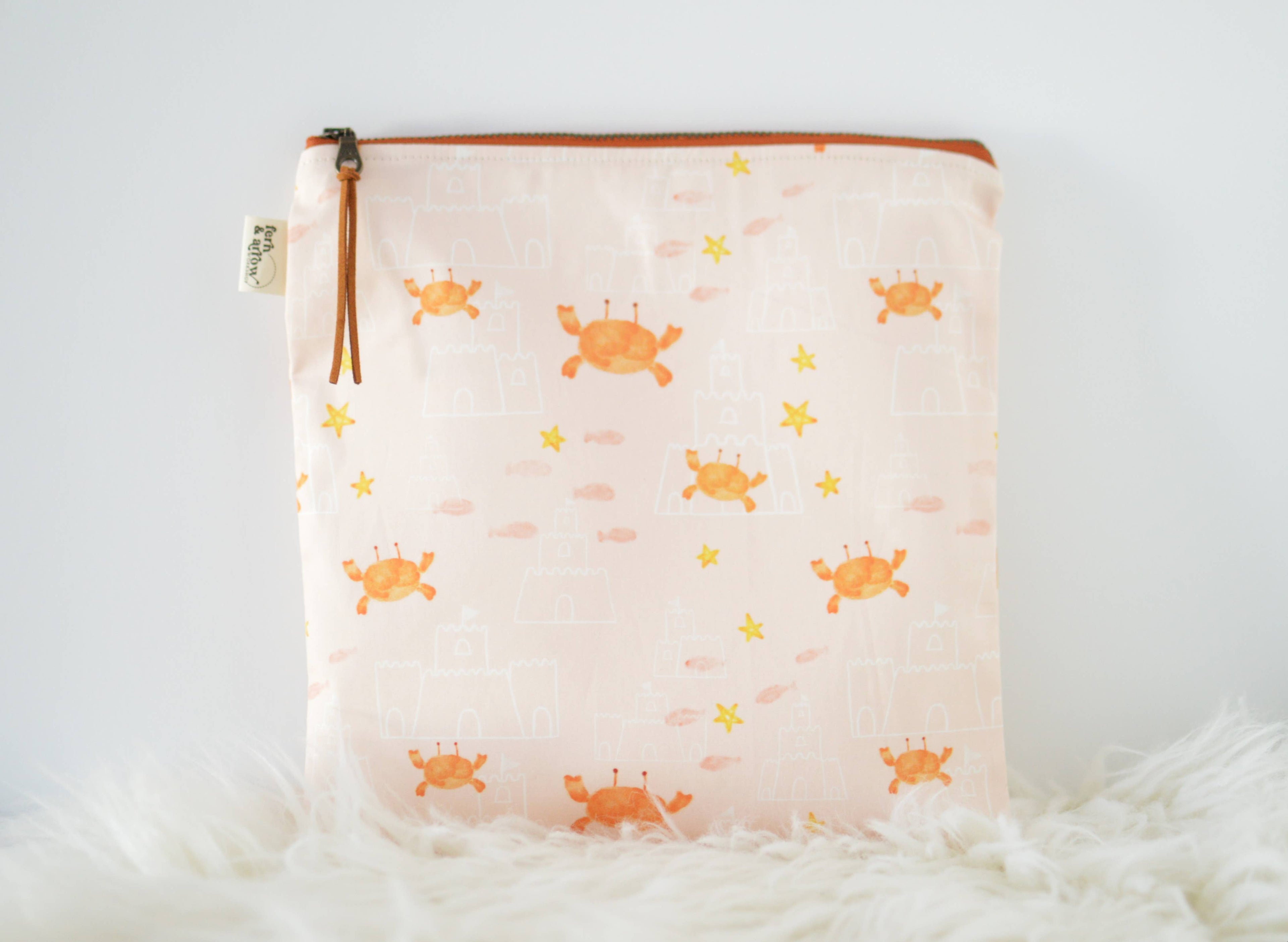 Water Resistant  Wet/Dry Bag | Beach Crabs