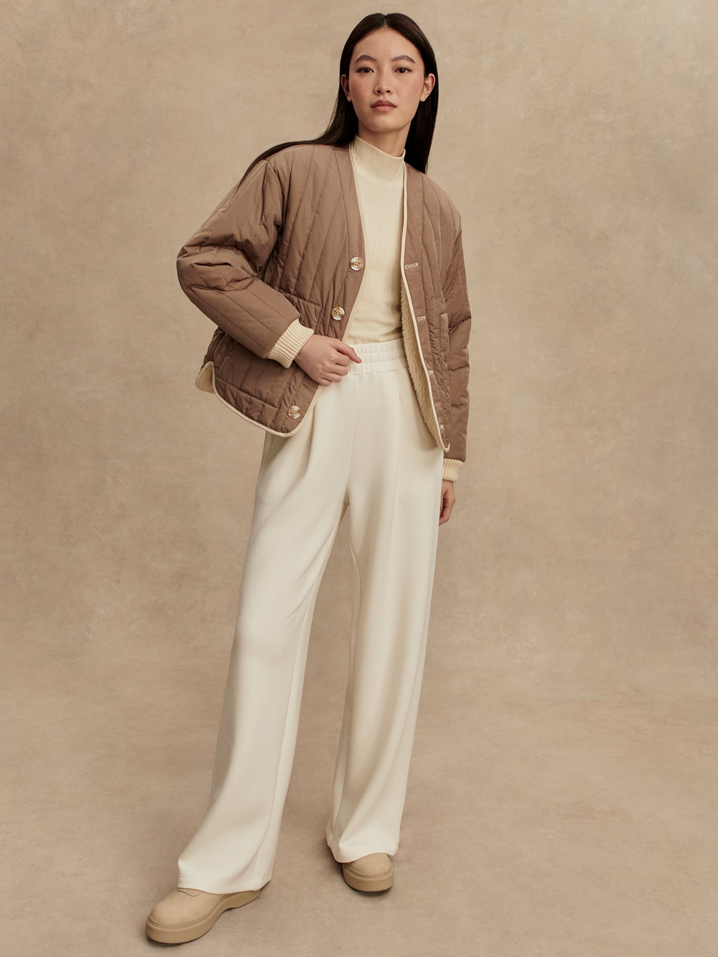 Drew Reversible Jacket Sandshell/Ash Taupe