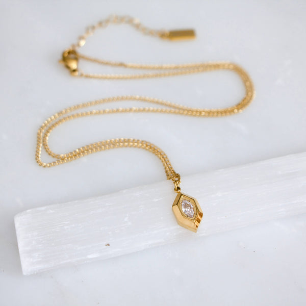 Zircon Diamond Necklace