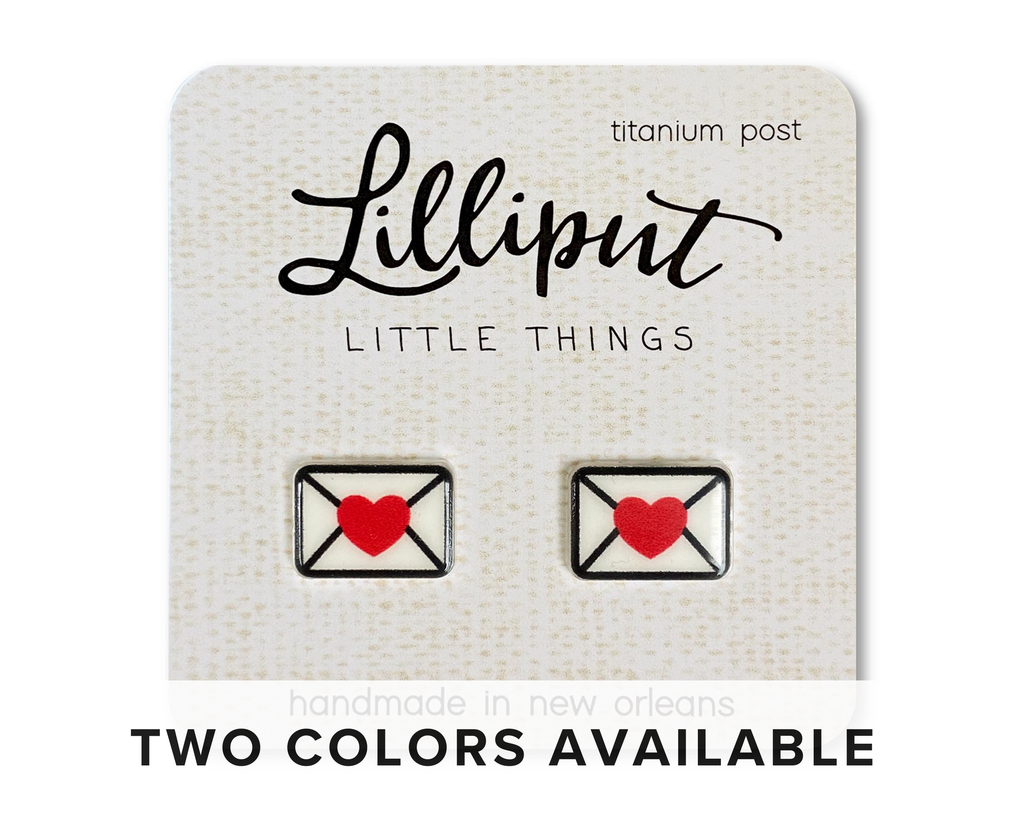 Love Letter Earrings: White