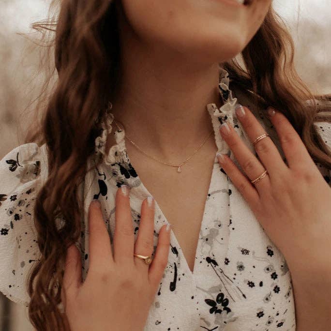 Harper Diamond Teardrop Necklace