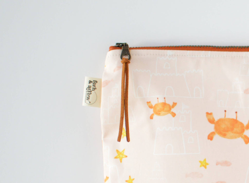 Water Resistant  Wet/Dry Bag | Beach Crabs