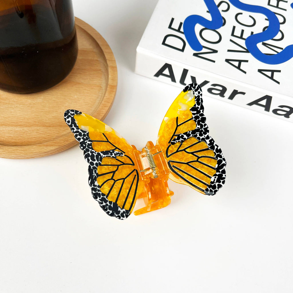 TheDivaSoap - Acetate Yellow Butterfly Hair Clip, High Quality Hair Clip