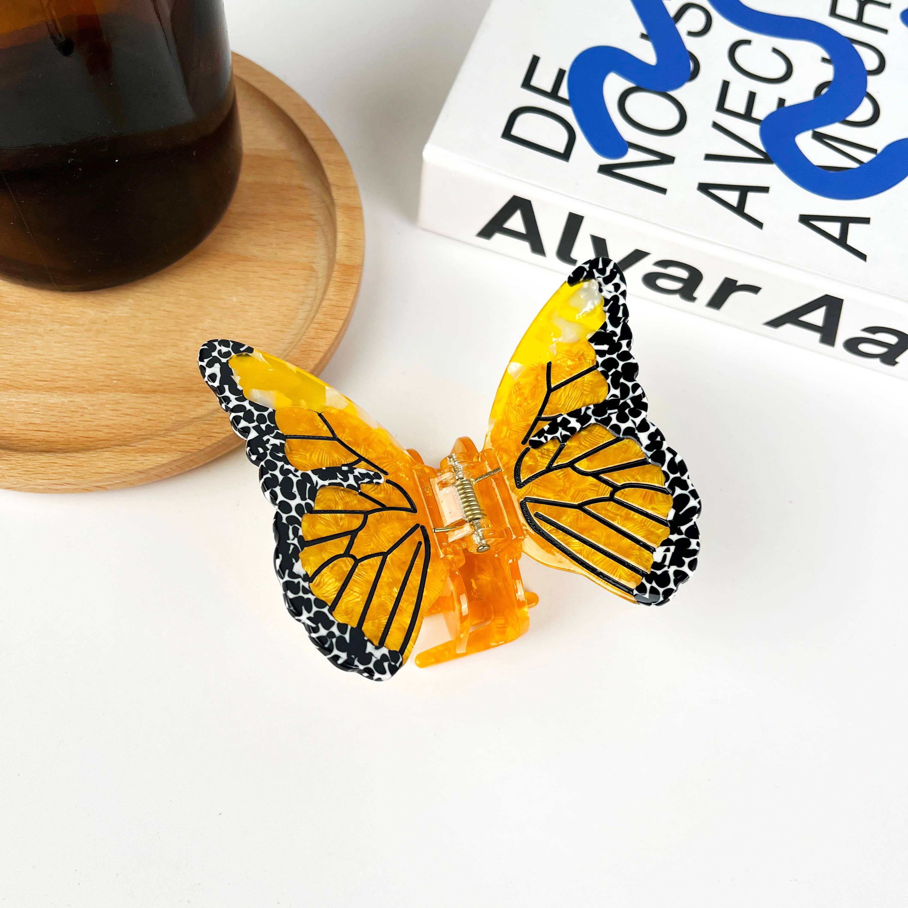TheDivaSoap - Acetate Yellow Butterfly Hair Clip, High Quality Hair Clip