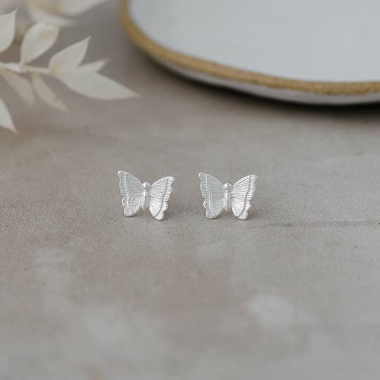 Mariposa Studs | Silver