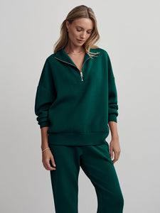 Women's Hawley Half Zip Sweater | Forest