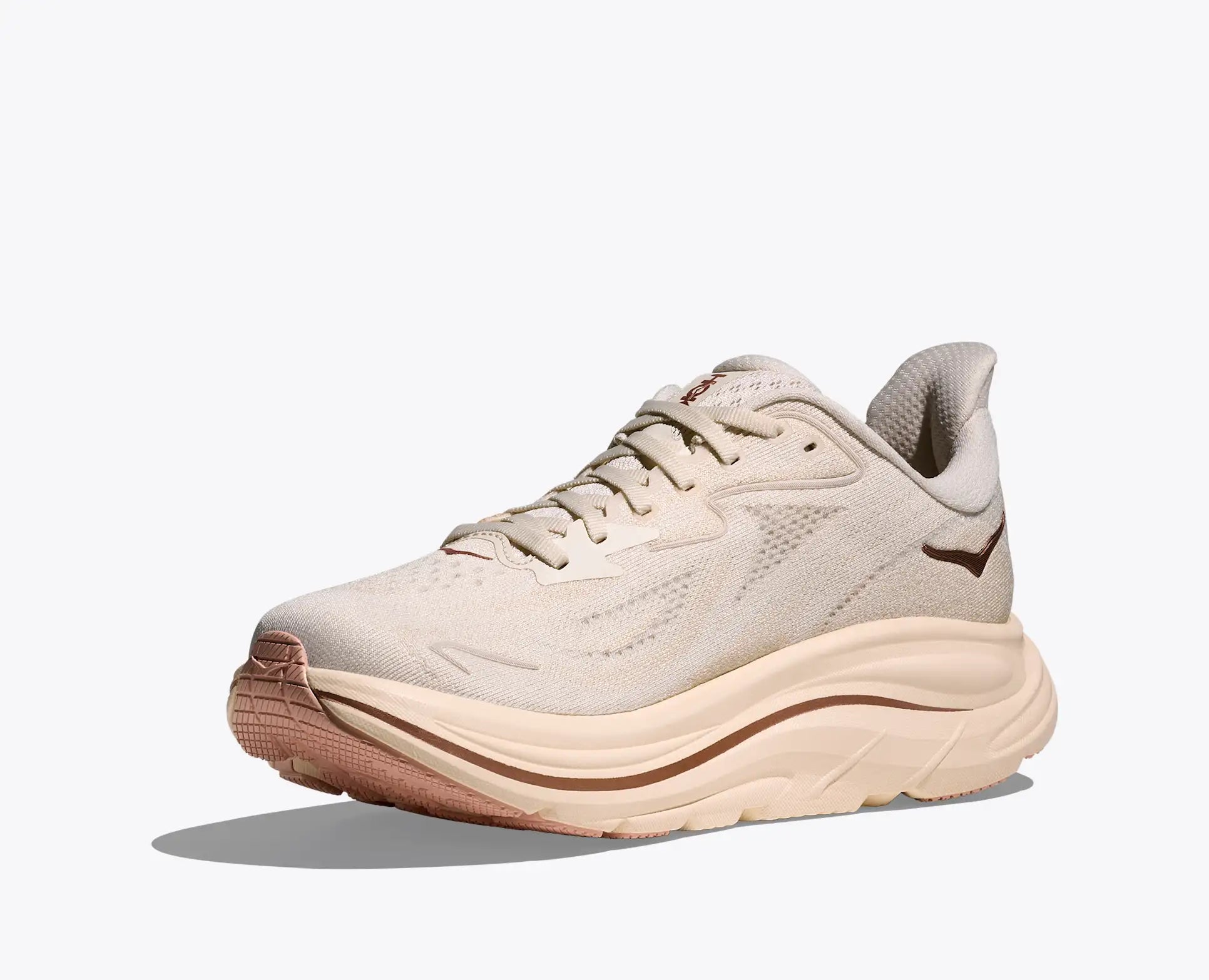 Beige sneaker on a light gray background