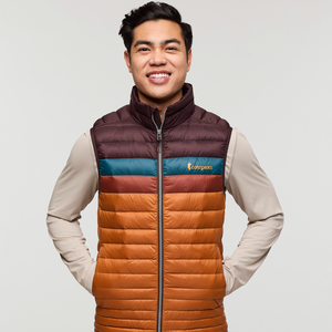 Men's Fuego Down Vest | Coffee and Sienna