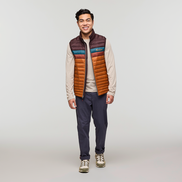 Men's Fuego Down Vest | Coffee and Sienna