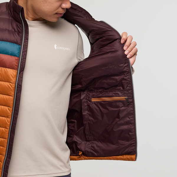 Men's Fuego Down Vest | Coffee and Sienna