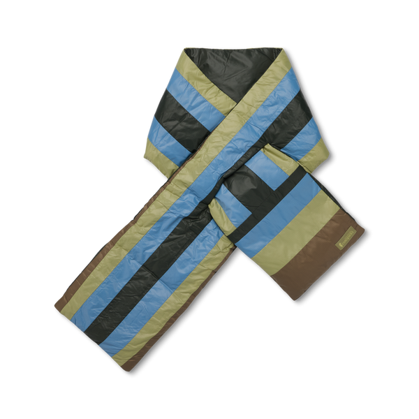 Fuego Down Scarf | Wood Stripes
