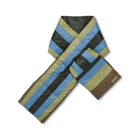 Fuego Down Scarf | Wood Stripes