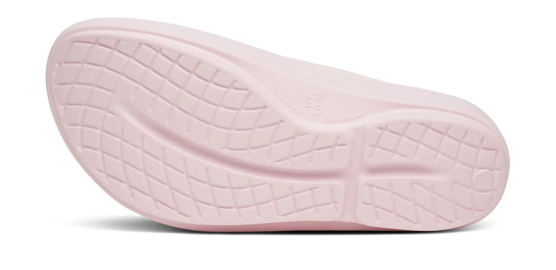 Pink slide sandal sole on a white background