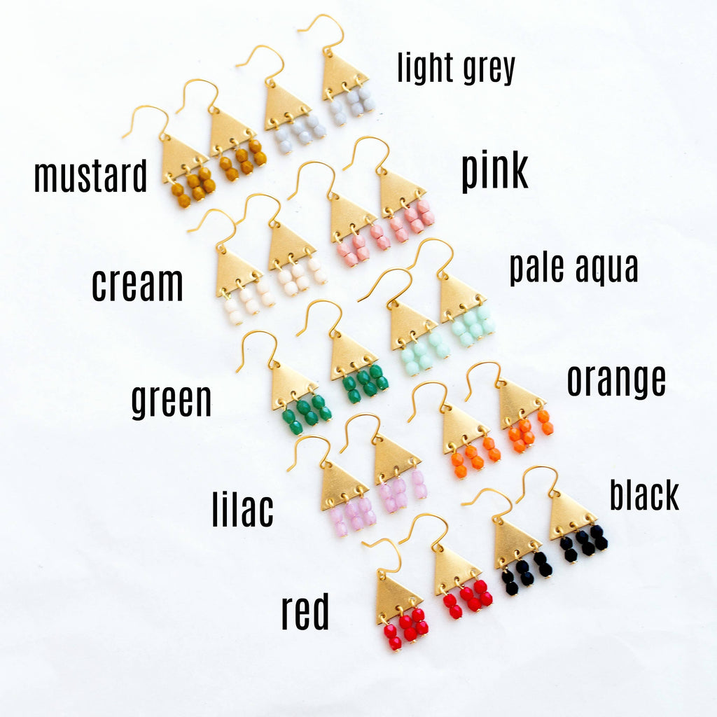 Colorful Triangle Geometric Earrings