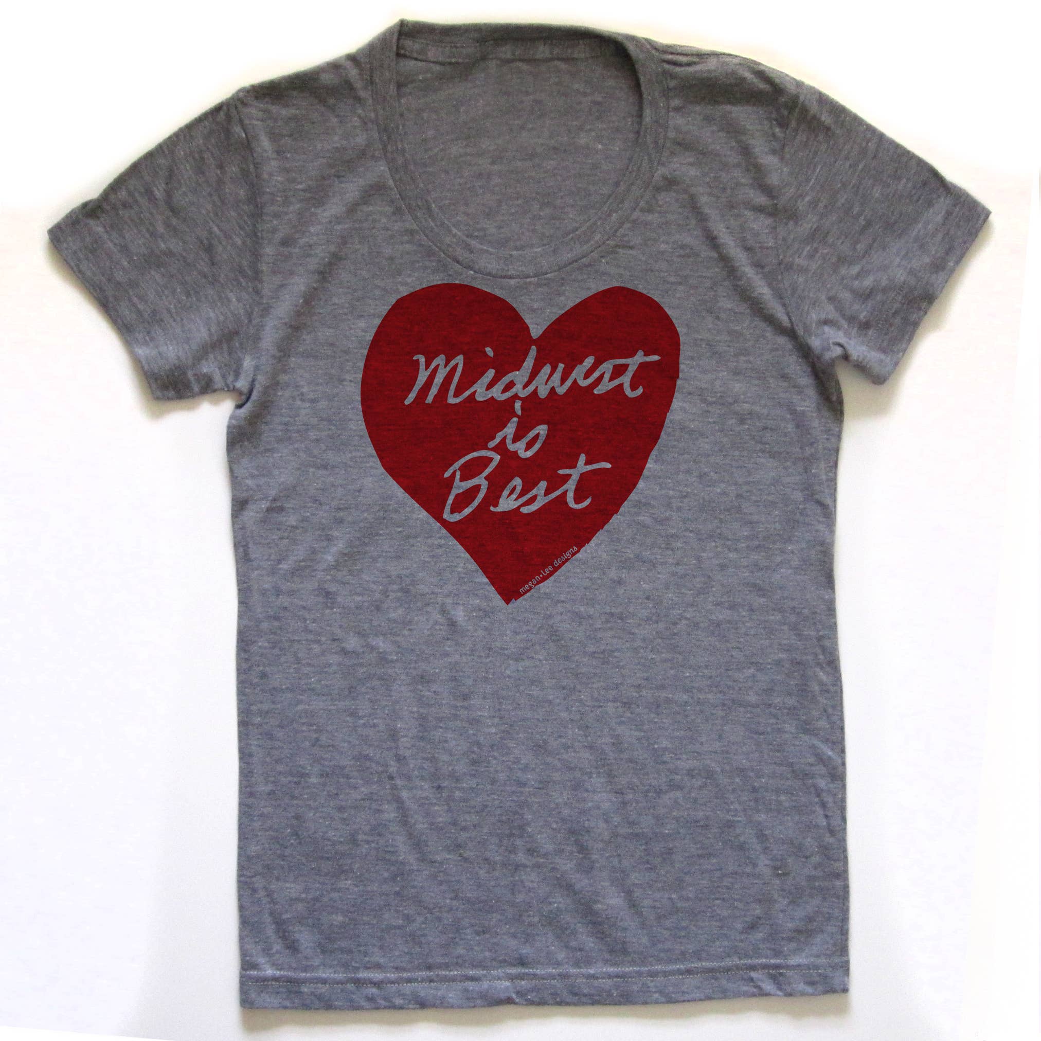 Midwest is Best - Women's T | Gray/Red