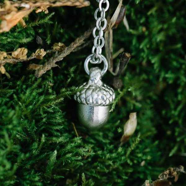 Acorn Charm Necklace : Gold