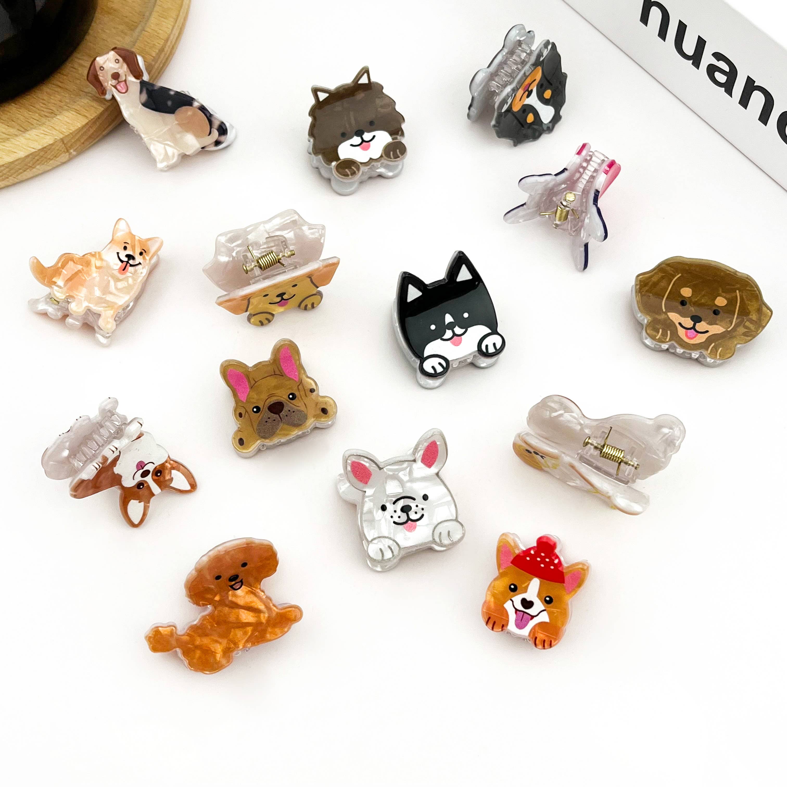 TheDivaSoap - Mini Dog Series Hair Claw Clips, Cute Puppy Animal Hair Clip