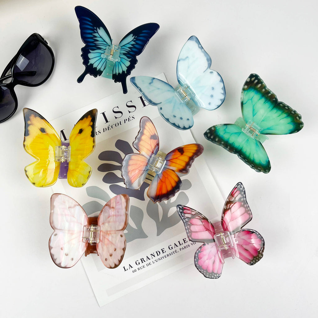 TheDivaSoap - Acetate large butterfly hair clip animal claw clips