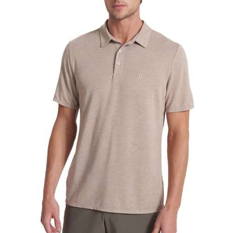 Men's Knit Twill Polo | Fossil Heather