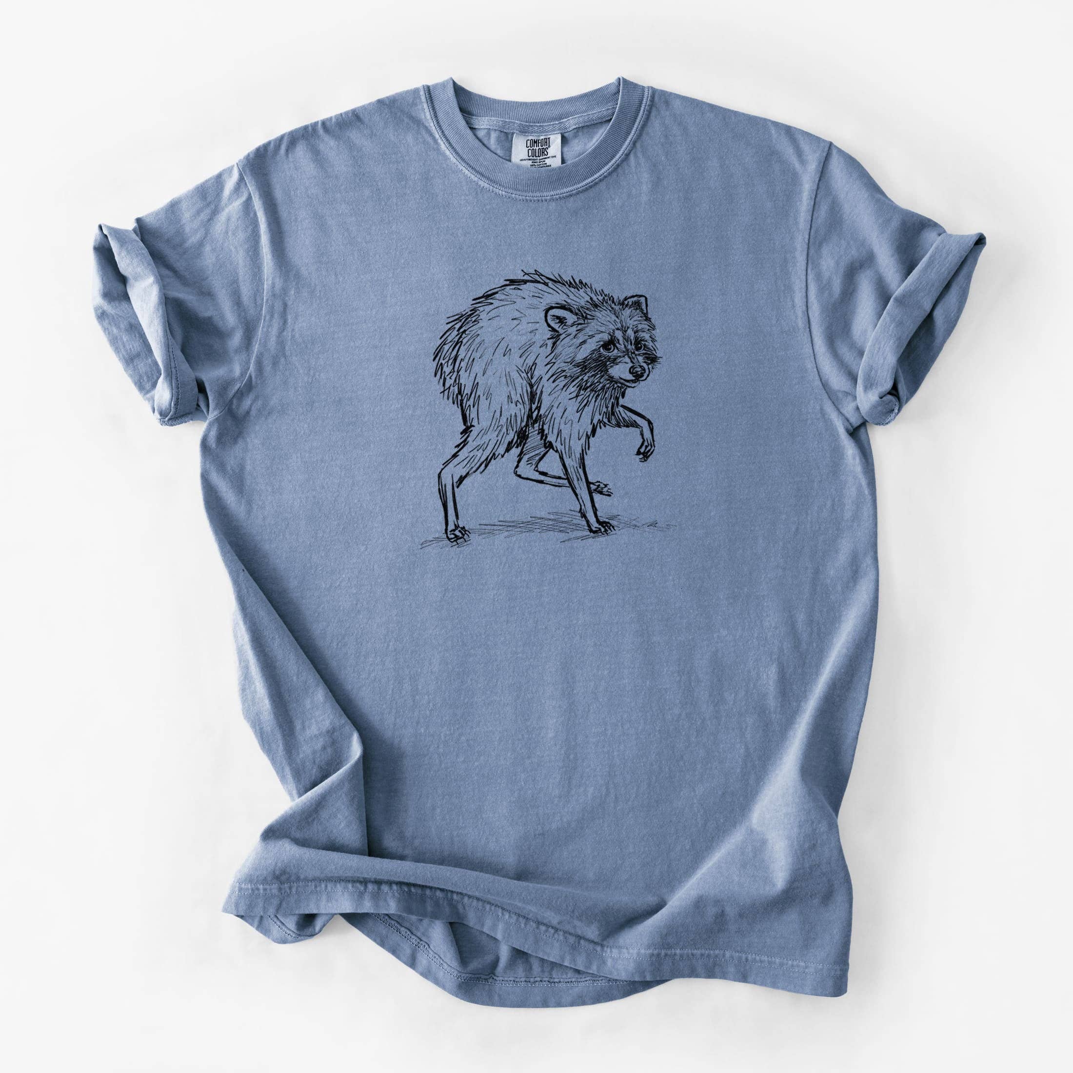 Because Tees - Short-Spine Seattle Raccoon - Unisex Comfort Colors Garment-Dyed Heavyweight T-shirt