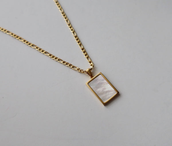 White Shell Pendant Necklace