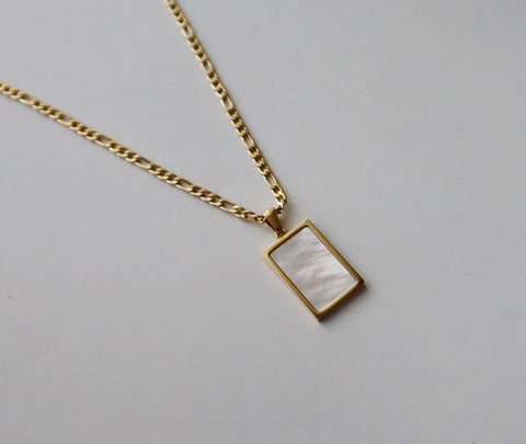 White Shell Pendant Necklace
