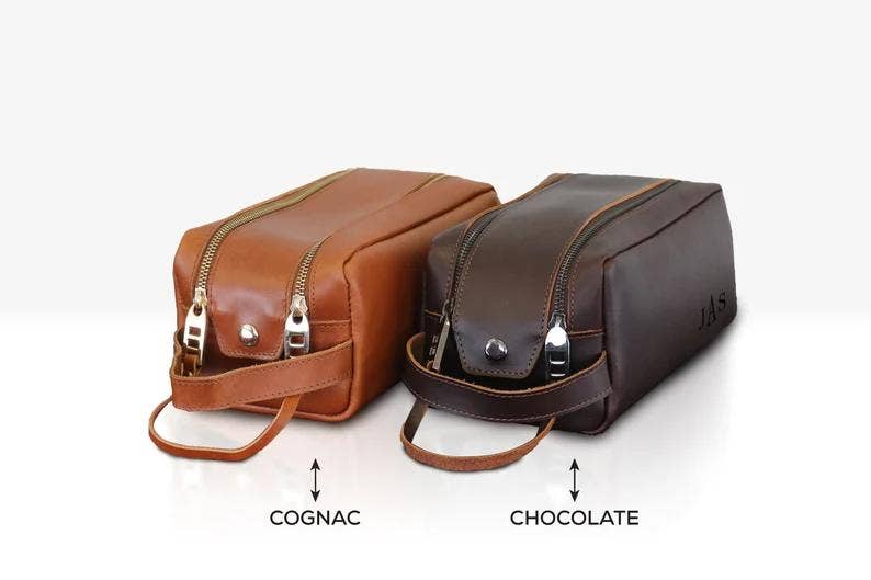 Leather Double Zipper Bag