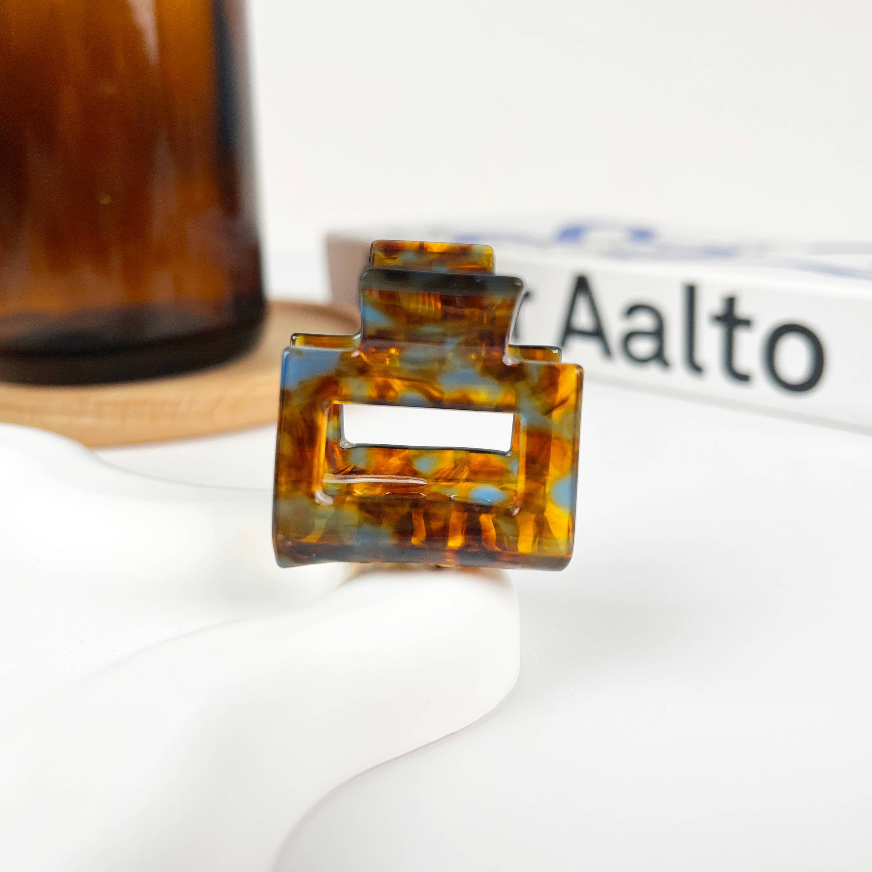 TheDivaSoap - Small Square Claw Clips,Acetate Small Hair Clip