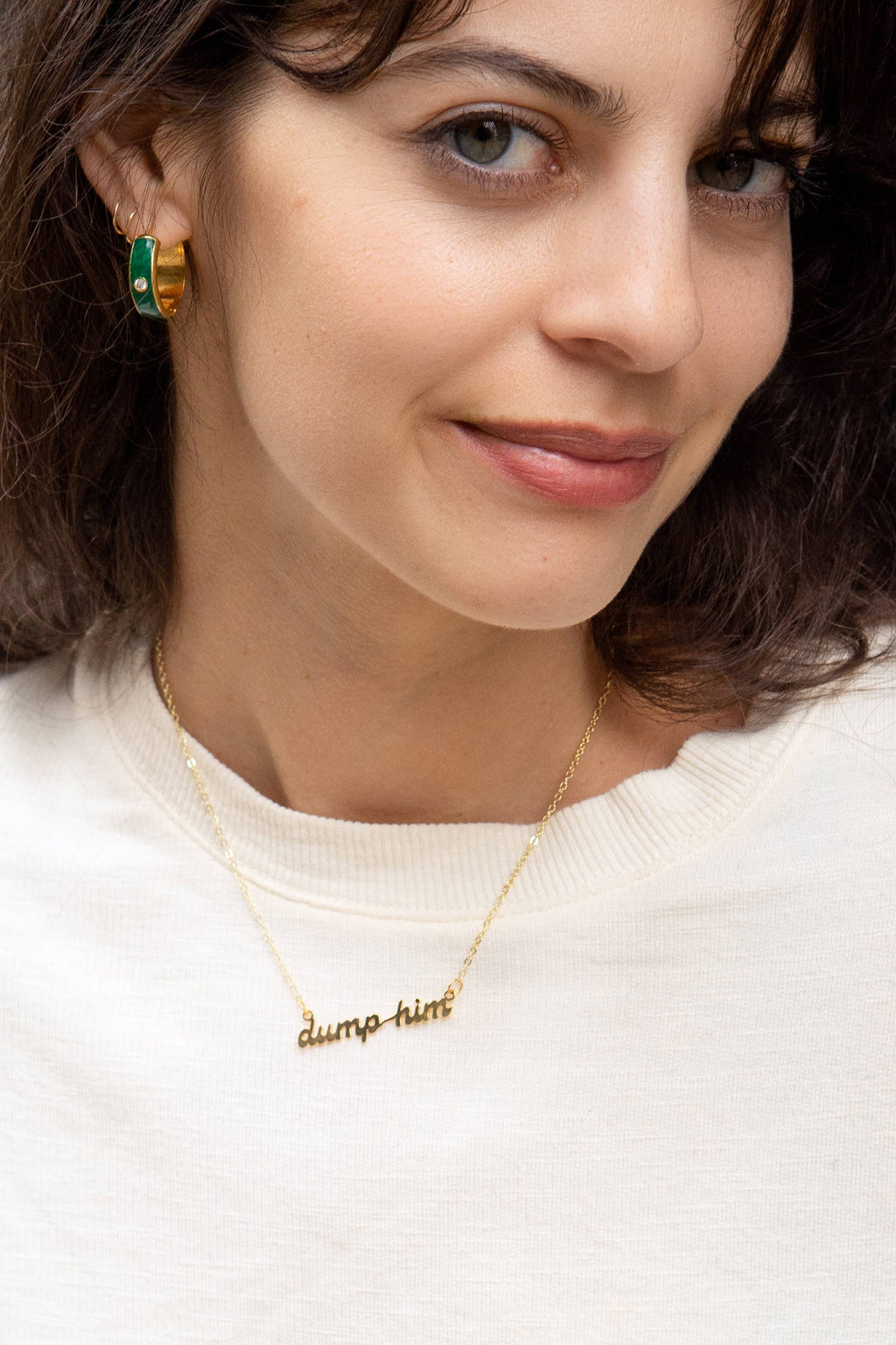 Dump Him Necklace | Gold