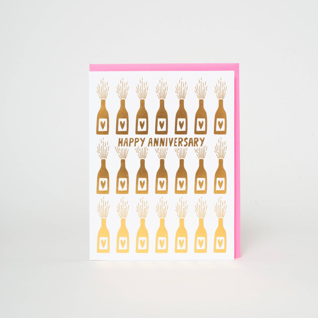 Happy Anniversary Bottles Greeting Card