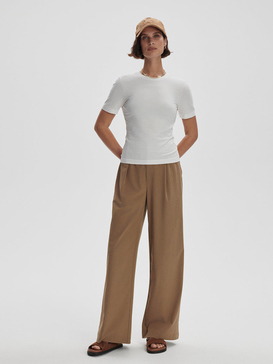 Regina Fitted Tee | White