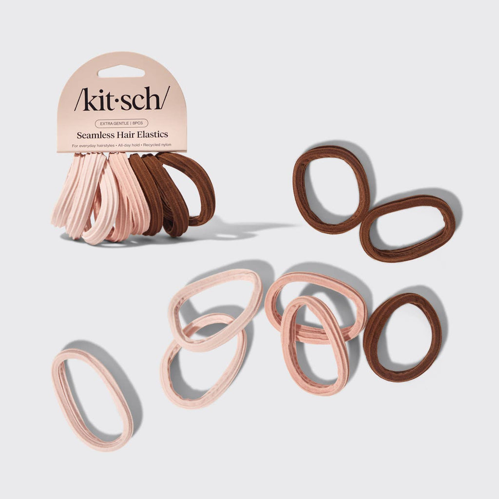Hair Elastics 8pc Set- Rosewood