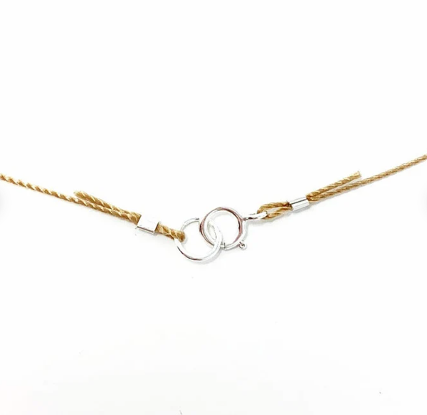 Garnet Trillion Cord Necklace: 18"