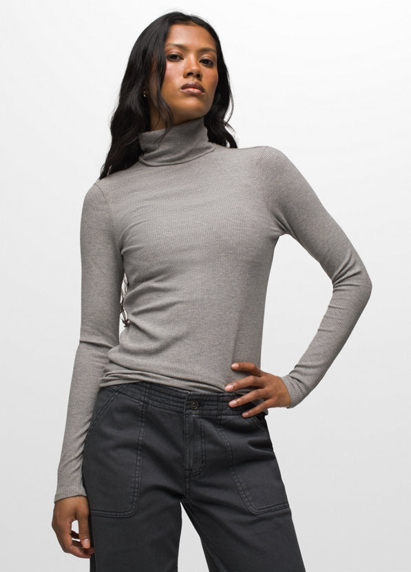 Women's Foundation Rib Turtleneck | Grey