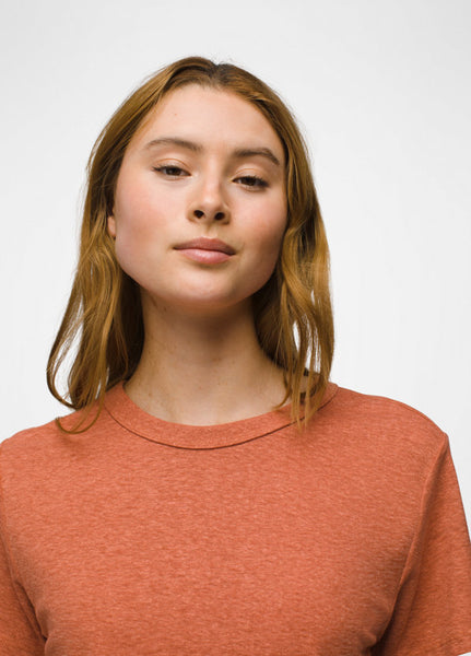 Women's Cozy Up SS Crew | Terracotta