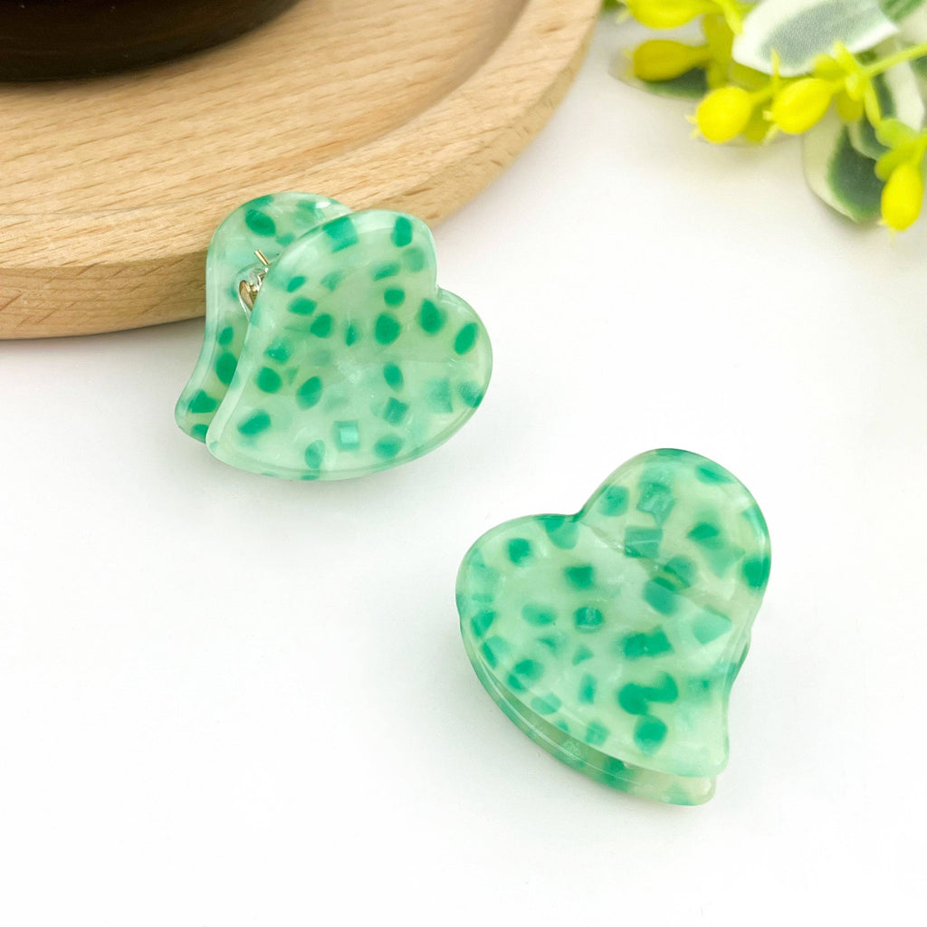 TheDivaSoap - Cute Mini Heart Acetate Claw Clip, Valentine's Day Hair Clip